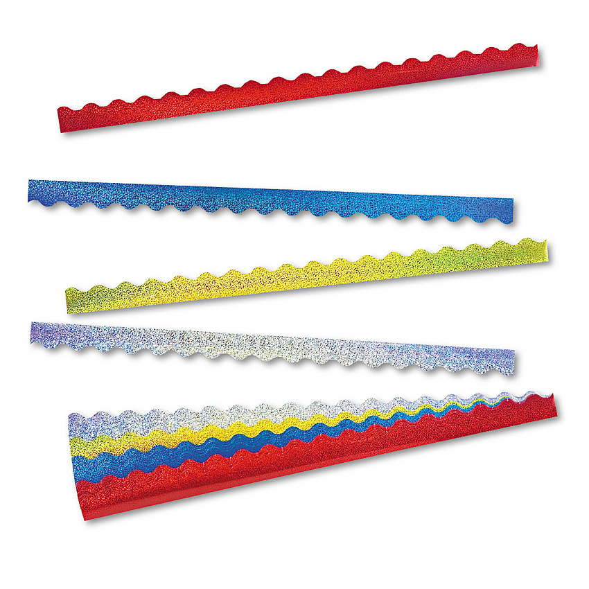 TREND Terrific Trimmers Sparkle Border Variety Pack, 2.25" x 39", Assorted Colors, 40/Set (T92901)