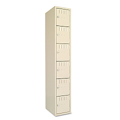 Tennsco Box Compartments, Single Stack, 12w x 18d x 72h, Sand (BS6121812ASD)