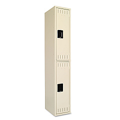 Tennsco Double Tier Locker, Single Stack, 12w x 18d x 72h, Sand (DTS121836ASD)