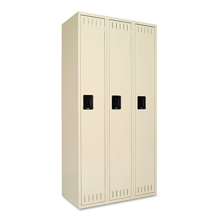 Tennsco Single Tier Locker, Three Units36w x 18d x 72h, Sand (STS121872CSD)