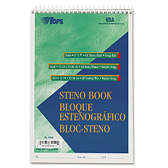 TOPS Gregg Steno Pads, Gregg Rule, 60 Green-Tint 6 x 9 Sheets (8001)
