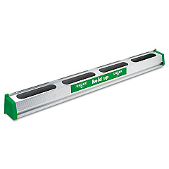 Unger Hold Up Aluminum Tool Rack, 36w x 3.5d x 3.5h, Aluminum/Green (HU900)