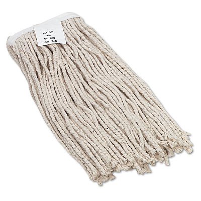 Boardwalk Cut-End Wet Mop Head, Cotton, No. 16 Size, White (BWK2016CEA)
