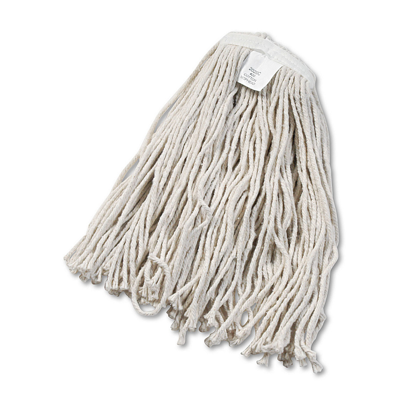 Boardwalk Cut-End Wet Mop Head, Cotton, No. 20, White (BWK2020CEA)