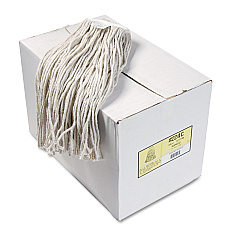 Boardwalk Premium Cut-End Wet Mop Heads, Cotton, 24oz, White, 12/Carton (BWK224CCT)