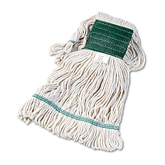 Boardwalk Super Loop Wet Mop Head, Cotton/Synthetic Fiber, 5" Headband, Medium Size, White (BWK502WHEA)