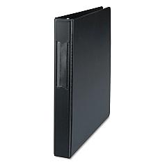 Universal Deluxe Non-View D-Ring Binder with Label Holder, 3 Rings, 1" Capacity, 11 x 8.5, Black (UNV20761)
