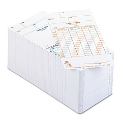 Time Clock Cards for Acroprint ATR120, Two Sides, 3.5 x 7, 250/Pack (099110000)