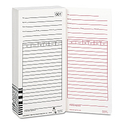 Time Clock Cards for Acroprint ES1000, Two Sides, 3.5 x 7, 100/Pack (099111000)