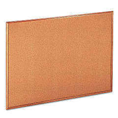 Universal Cork Board with Oak Style Frame, 48 x 36, Natural, Oak-Finished Frame (UNV43604)