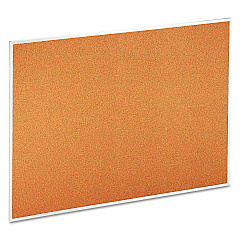 Universal Bulletin Board, Natural Cork, 48 x 36, Satin-Finished Aluminum Frame (UNV43614)