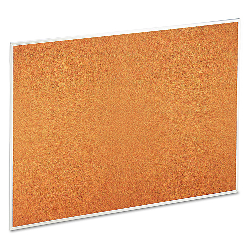 Universal Bulletin Board, Natural Cork, 48 x 36, Satin-Finished Aluminum Frame (UNV43614)