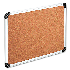 Universal Cork Board with Aluminum Frame, 48 x 36, Natural, Silver Frame (UNV43714)