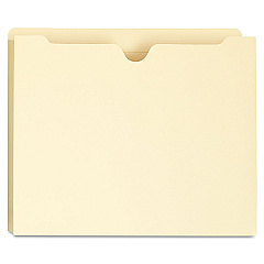 Universal Deluxe Manila File Jackets with Reinforced Tabs, Straight Tab, Letter Size, Manila, 50/Box (UNV73700)