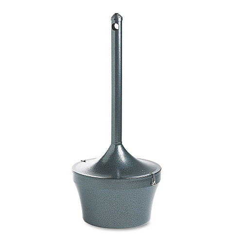 Rubbermaid Commercial Aladdin Smokers' Station, Round, Steel, 4.5 gal, Charcoal (R1639EHGR)
