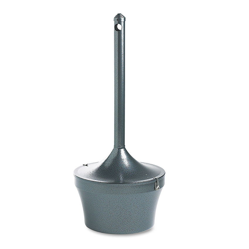 Rubbermaid Commercial Aladdin Smokers' Station, Round, Steel, 4.5 gal, Charcoal (R1639EHGR)