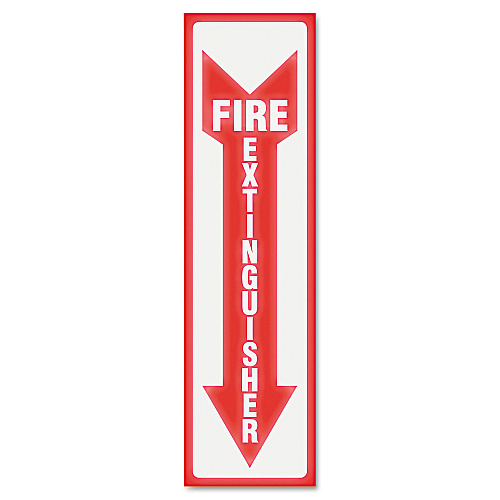 Headline Glow In The Dark Sign, 4 x 13, Red Glow, Fire Extinguisher (4793)