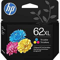 HP 62XL High Yield Color Ink Cartridge (C2P07AN)