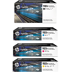 HP 981Y Extra High Yield Ink Cartridge 4-Color Set