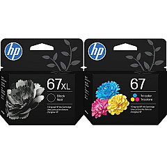 HP 67 Tri-Color / 67XL Black High Yield Ink Cartridge Bundle D84B8FN HP 67 Tri-Color / 67XL Black High Yield Ink Cartridge Bundle D84B8FN