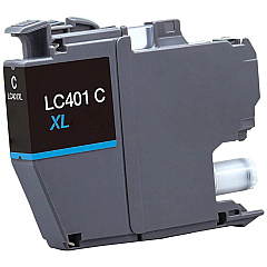 Compatible Brother LC401XLC High Yield Cyan Ink Cartridge