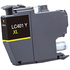 Compatible Brother LC401XLY High Yield Yellow Ink Cartridge