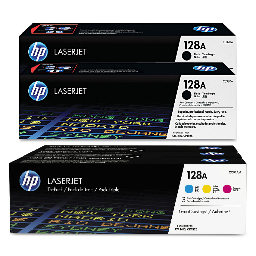 HP 128AD Toner Cartridge Bundle