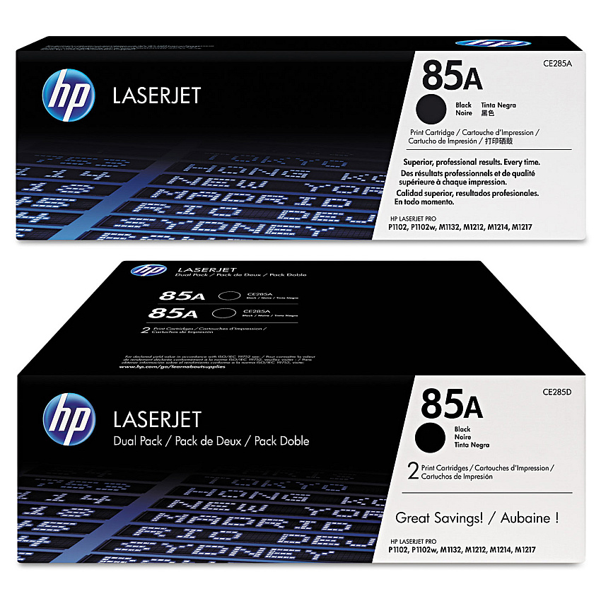 HP 85A Black Toner Cartridge Tri-Pack (CE285AT1)