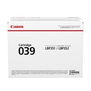 Canon Cartridge 039; Yield: 11,000 pages