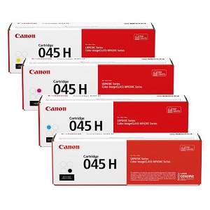 Canon 045H Toner Cartridge Set Canon Cartridge 045H High Capacity Set; Includes 1 Each of Black, Cyan, Magenta, Yellow