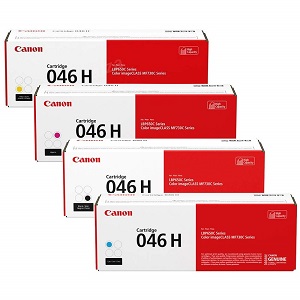 Canon Cartridge 046H High Capacity Set; Includes 1 Each of Black, Cyan, Magenta, Yellow