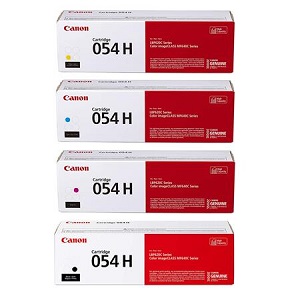 Canon Cartridge 054H High Capacity Set; Includes 1 Each of Black, Cyan, Magenta, Yellow