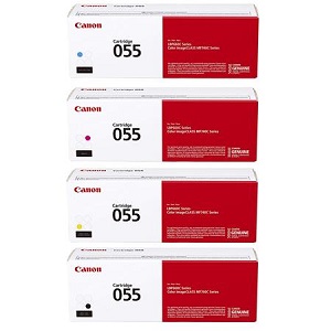 Canon Cartridge 055 Set; Includes 1 Each of Black, Cyan, Magenta, Yellow