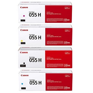 Canon Cartridge 055H High Capacity Set; Includes 1 Each of Black, Cyan, Magenta, Yellow