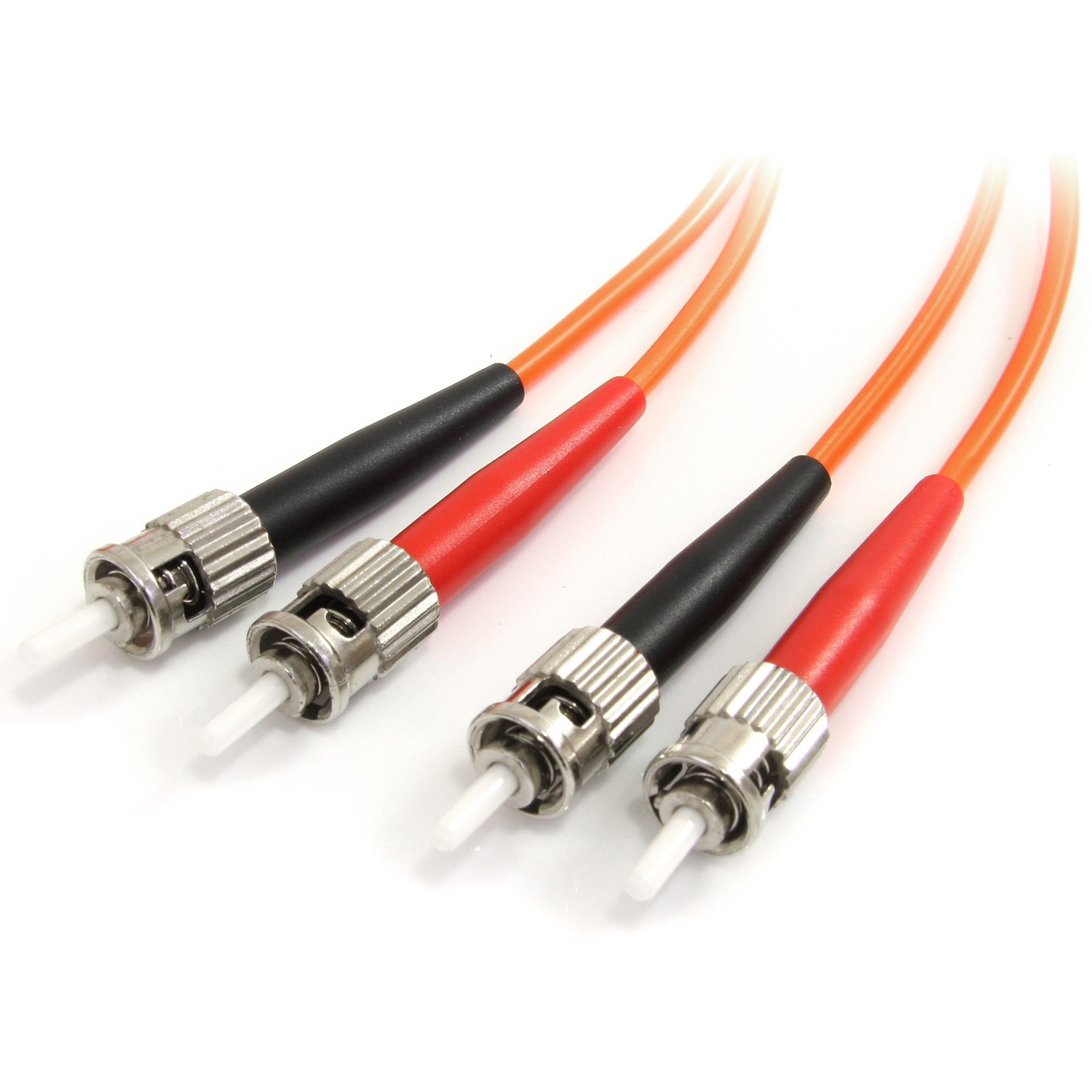 Connect fiber network devices for high-speed transfers with LSZH rated cable - 2m ST Fiber Optic Cable - 2 m ST to ST Fiber Patch Cable - 2 meter ST Fiber Cable - Multimode Duplex 62.5/125 - LSZH - ST/ST - OM1 Fiber Cable - Lifetime Warranty