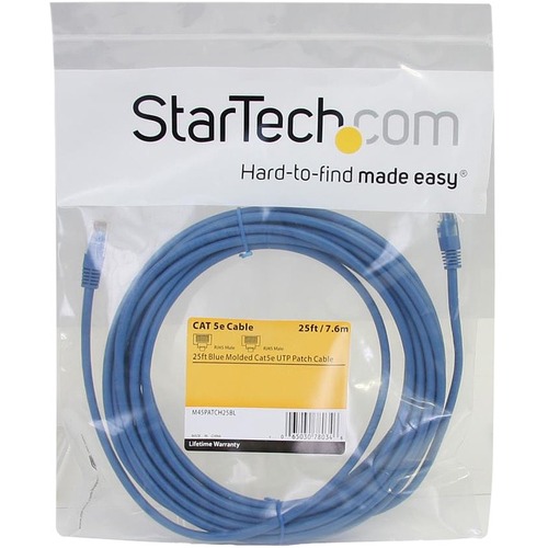 Category 5e - 25 ft - 1 x RJ-45 Male Network - 1 x RJ-45 Male Network - Blue