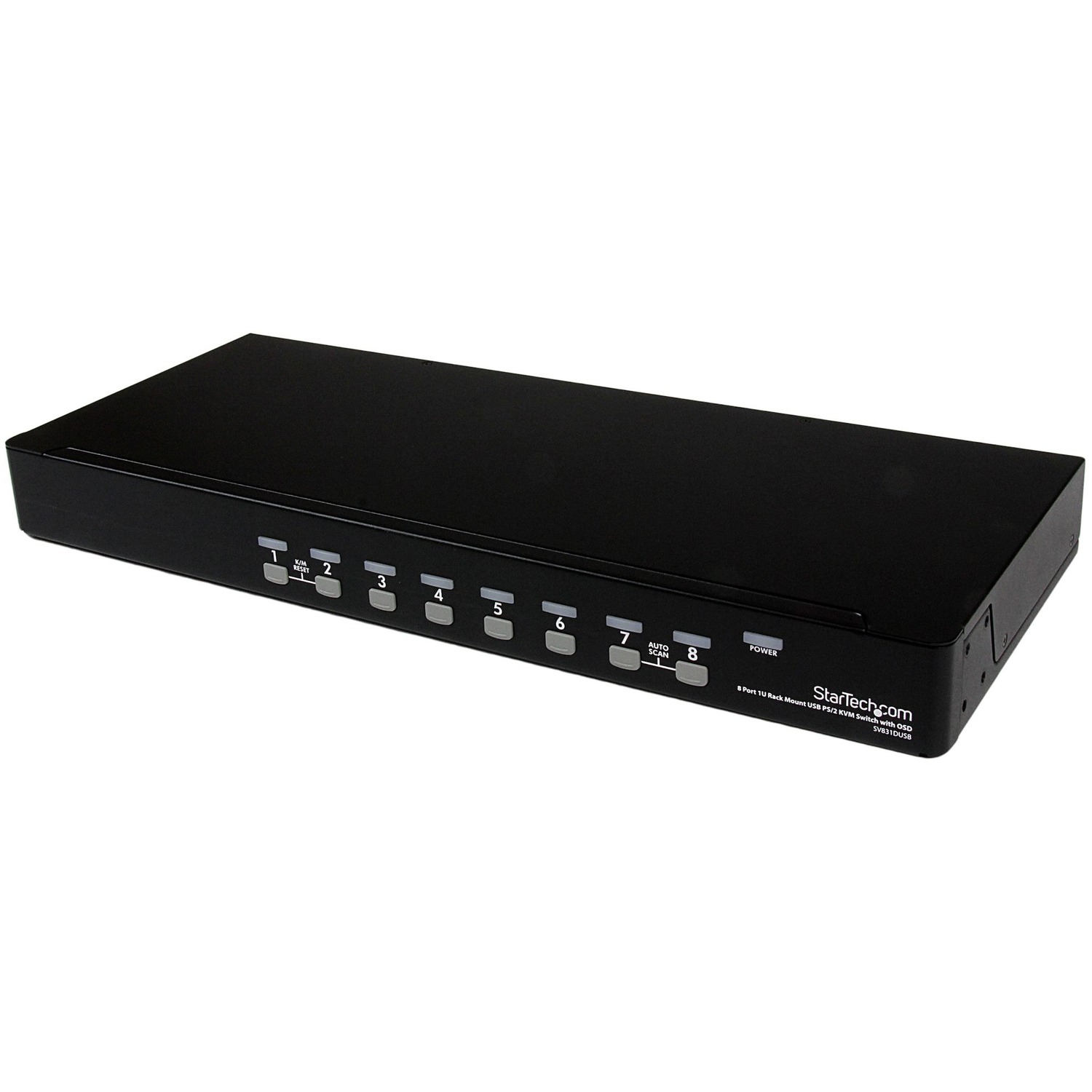 Control up to 8 USB or PS/2-connected computers from one keyboard, mouse and monitor - usb kvm switch - 8 port kvm switch - vga kvm switch -rack mount kvm