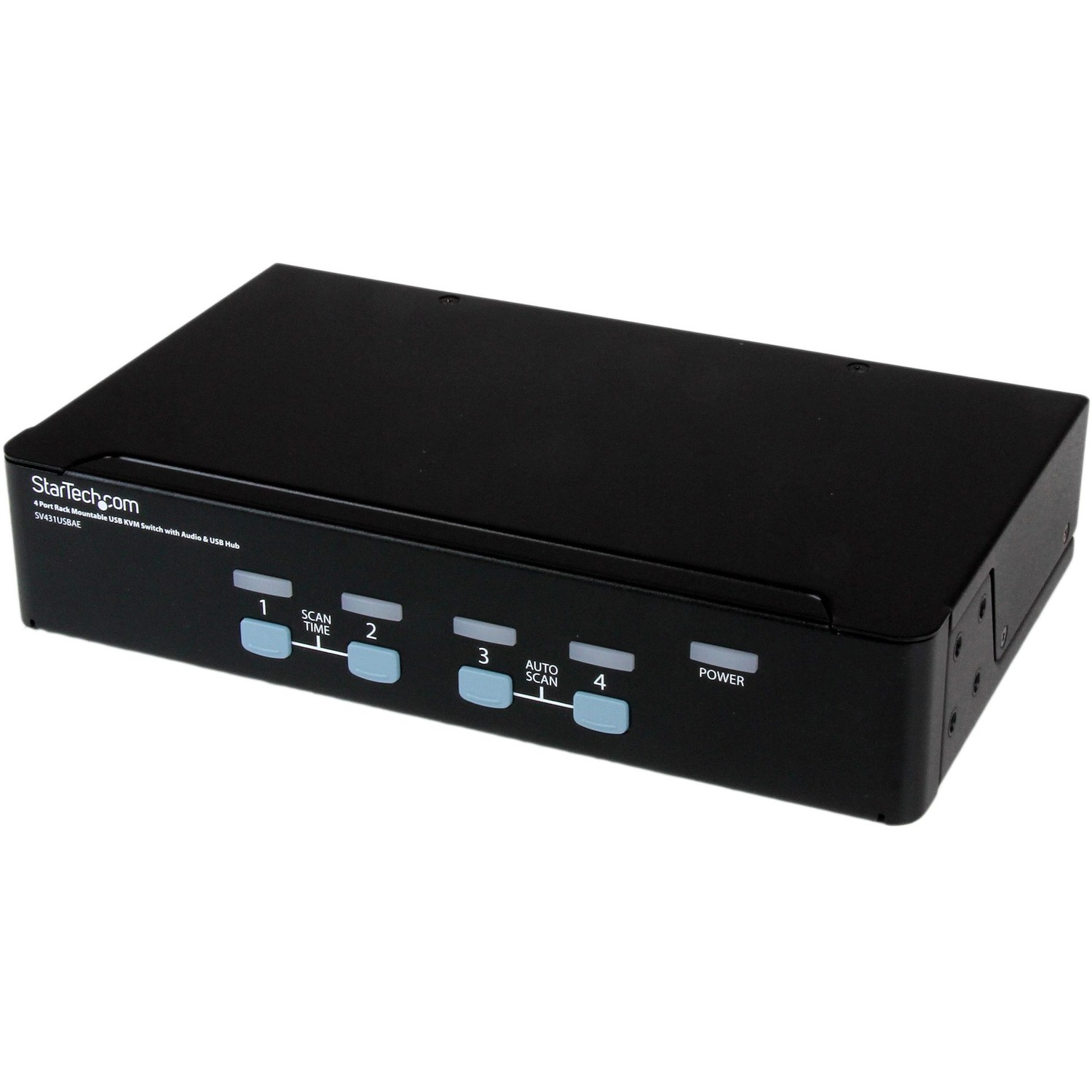 Share keyboard, mouse, speakers and a VGA display between four multimedia computers - usb kvm switch - 4 port kvm switch - vga kvm switch -rack mount kvm