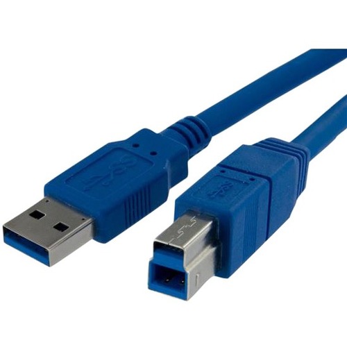 Type A Male USB - Type B Male USB - 3ft - Blue