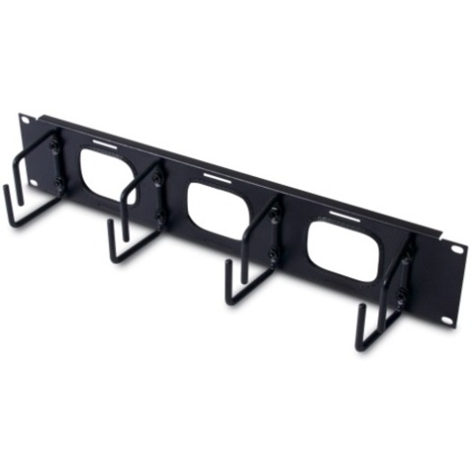 Cable Manager - Black - 2U Rack Height