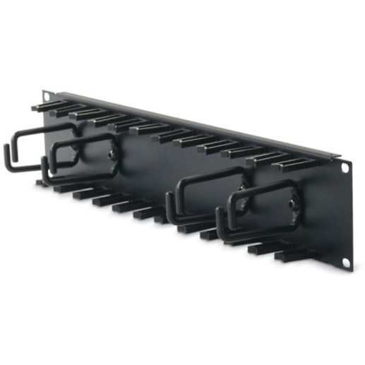 Cable Manager - Black - 2U Rack Height