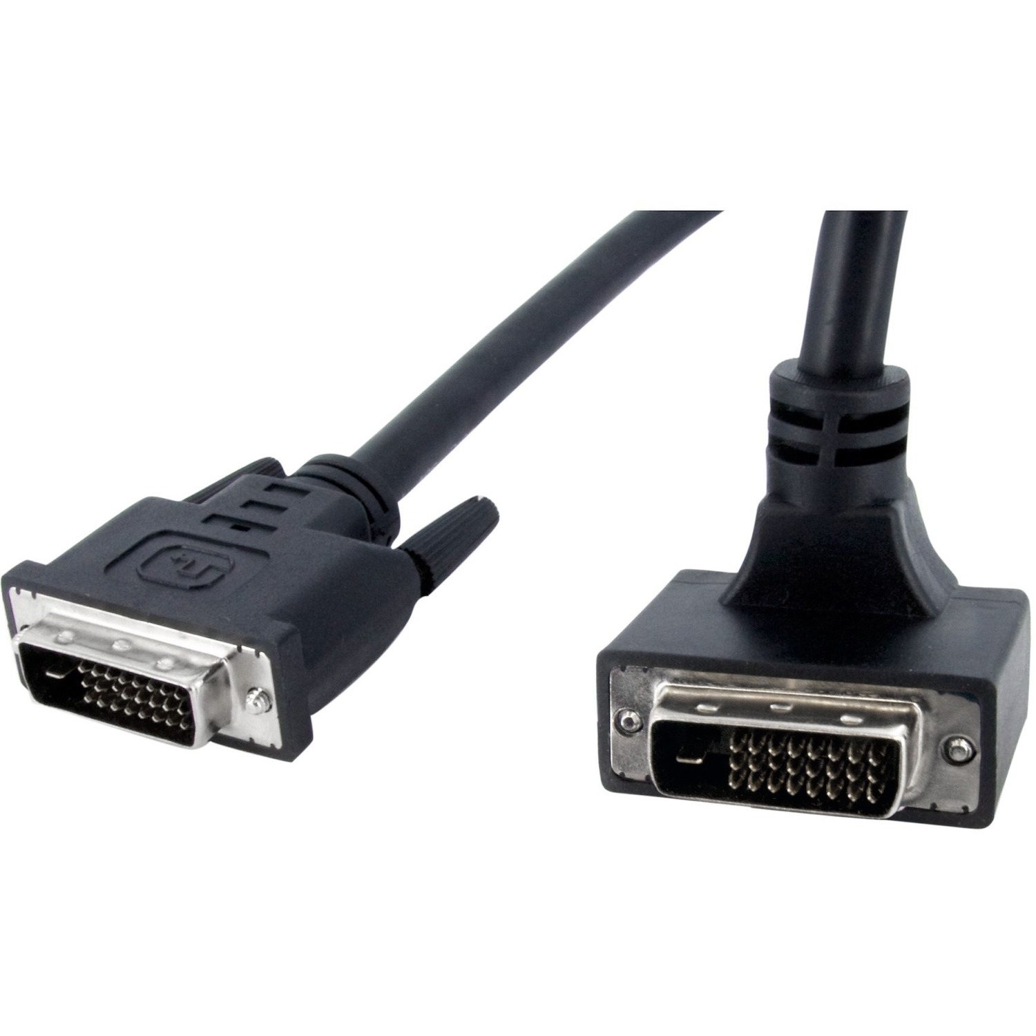 Provides a high speed, crystal clear connection between your DVI devices, even in tight spaces - 6ft DVI Cable - 6ft DVI-D Video Cable - 90 Degree Down Angled Dual Link DVI-D Monitor Cable - Male to Male 25 pin DVI-D Cable - Black 6 Feet - 2560x1600