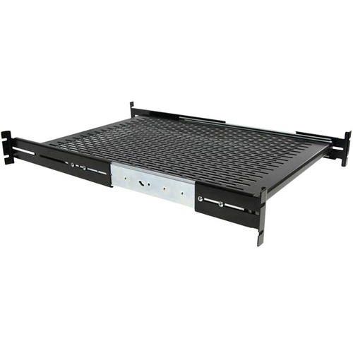 2U Rack Height x 19" Rack Width - Black - Cold-rolled Steel (CRS) - 50 lb Maximum Weight Capacity - TAA Compliant