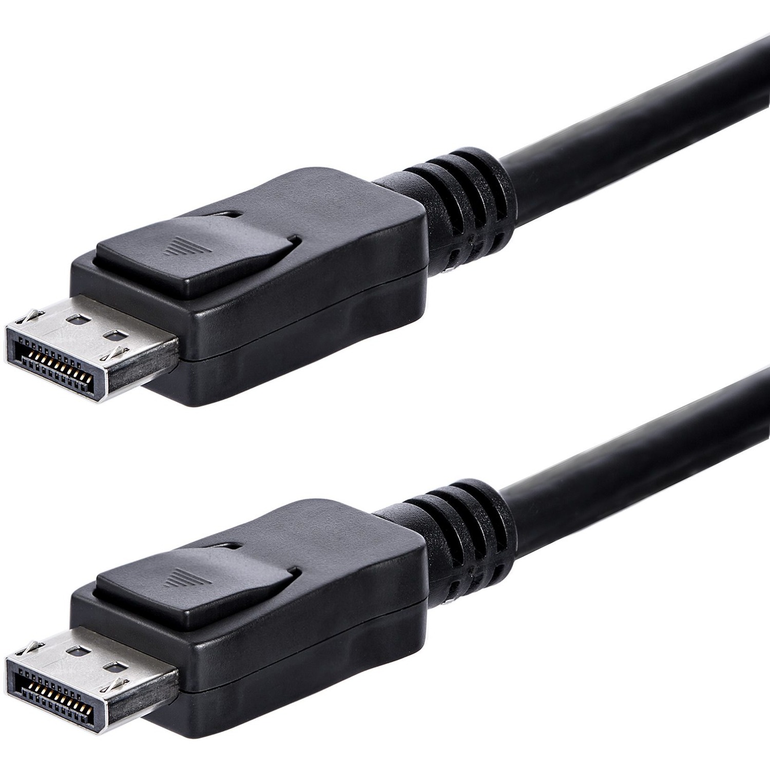 1ft/30cm VESA Certified DisplayPort v1.2 cable; 4Kx2K(3840x2400 60Hz)/21.6 Gbps bandwidth/HBR2/8Ch Audio/MST - Durable PVC strain relief; Latching connectors - For office/boardroom with laptop/workstation and monitor/projector; Samsung/Sony/Dell