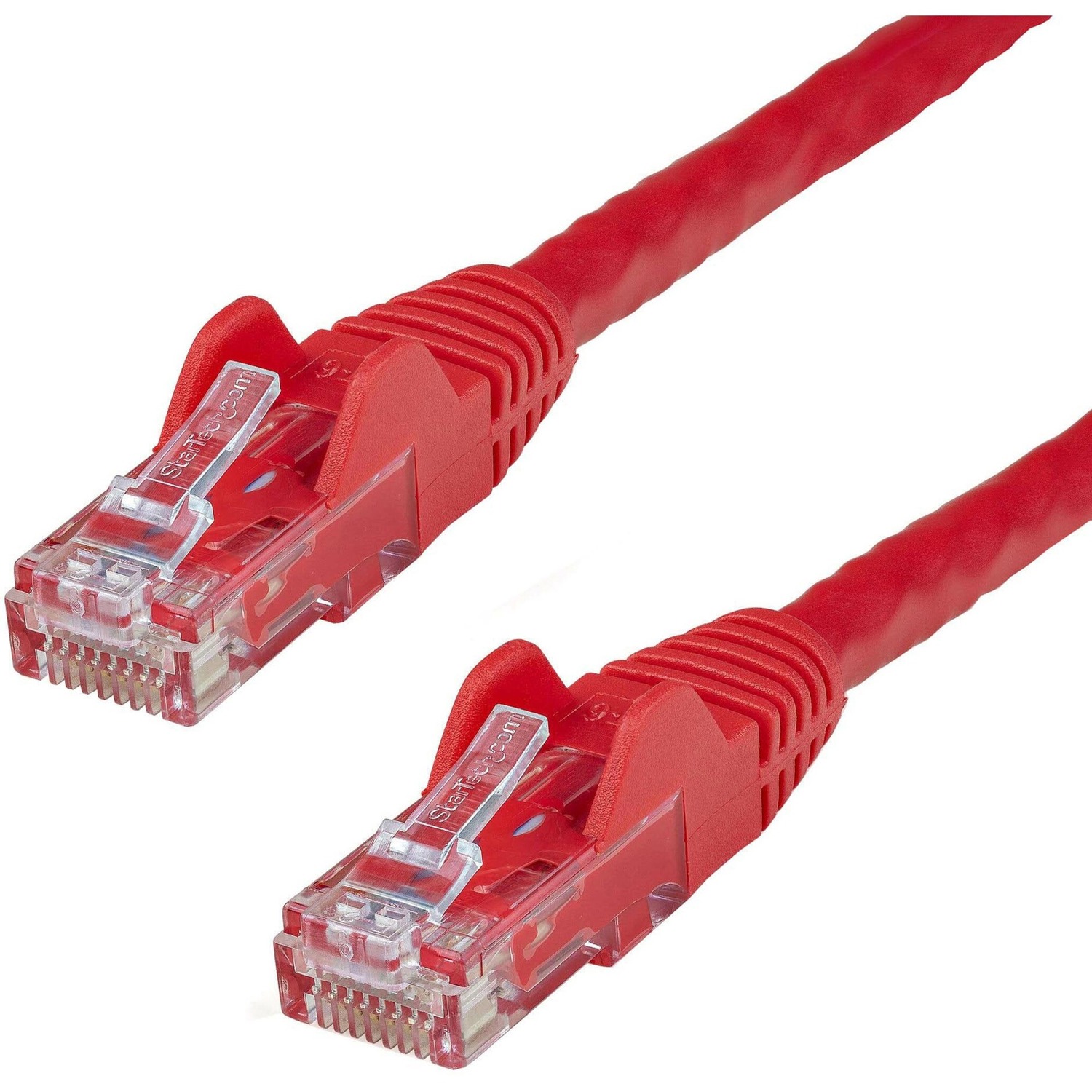 50ft Red CAT6 Ethernet cable delivers Multi Gigabit 1/2.5/5Gbps &amp; 10Gbps up to 160ft - 650MHz - Fluke tested to ANSI/TIA-568-2.D Category 6 - 24 AWG stranded 100% copper UL Rated wire (E132276-A) 100W PoE - 50 foot - ETL - Snagless UTP patch cord