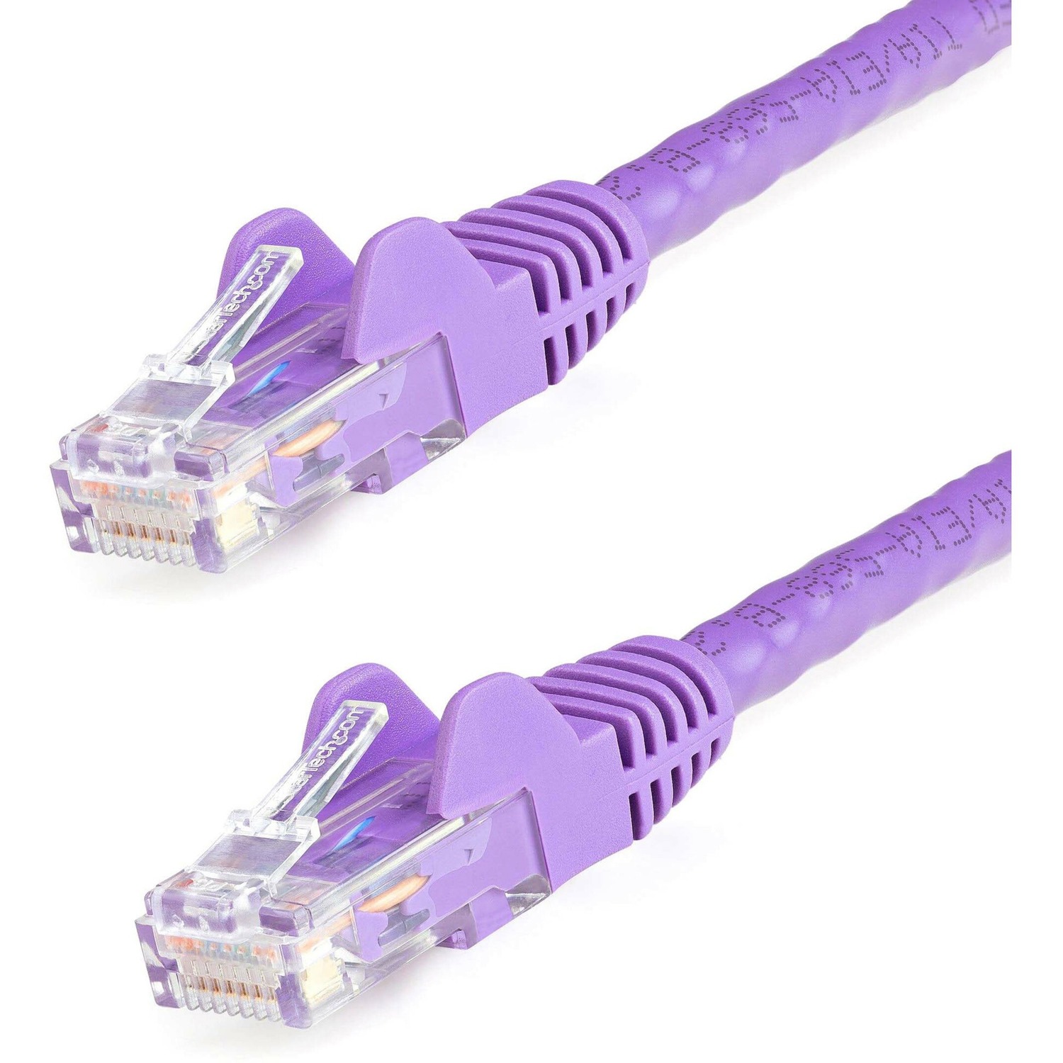 StarTech 75ft CAT6 Ethernet Cable - Purple Snagless Gigabit - 100W PoE UTP 650MHz Category 6 Patch Cord UL Certified Wiring/TIA (N6PATCH75PL) 75ft Purple CAT6 Ethernet cable delivers Multi Gigabit 1/2.5/5Gbps & 10Gbps up to 160ft - 650MHz - Fluke tested to ANSI/TIA-568-2.D Category 6 - 24 AWG stranded 100% copper UL Rated wire (E132276-A) 100W PoE - 75 foot - ETL - Snagless UTP patch cord