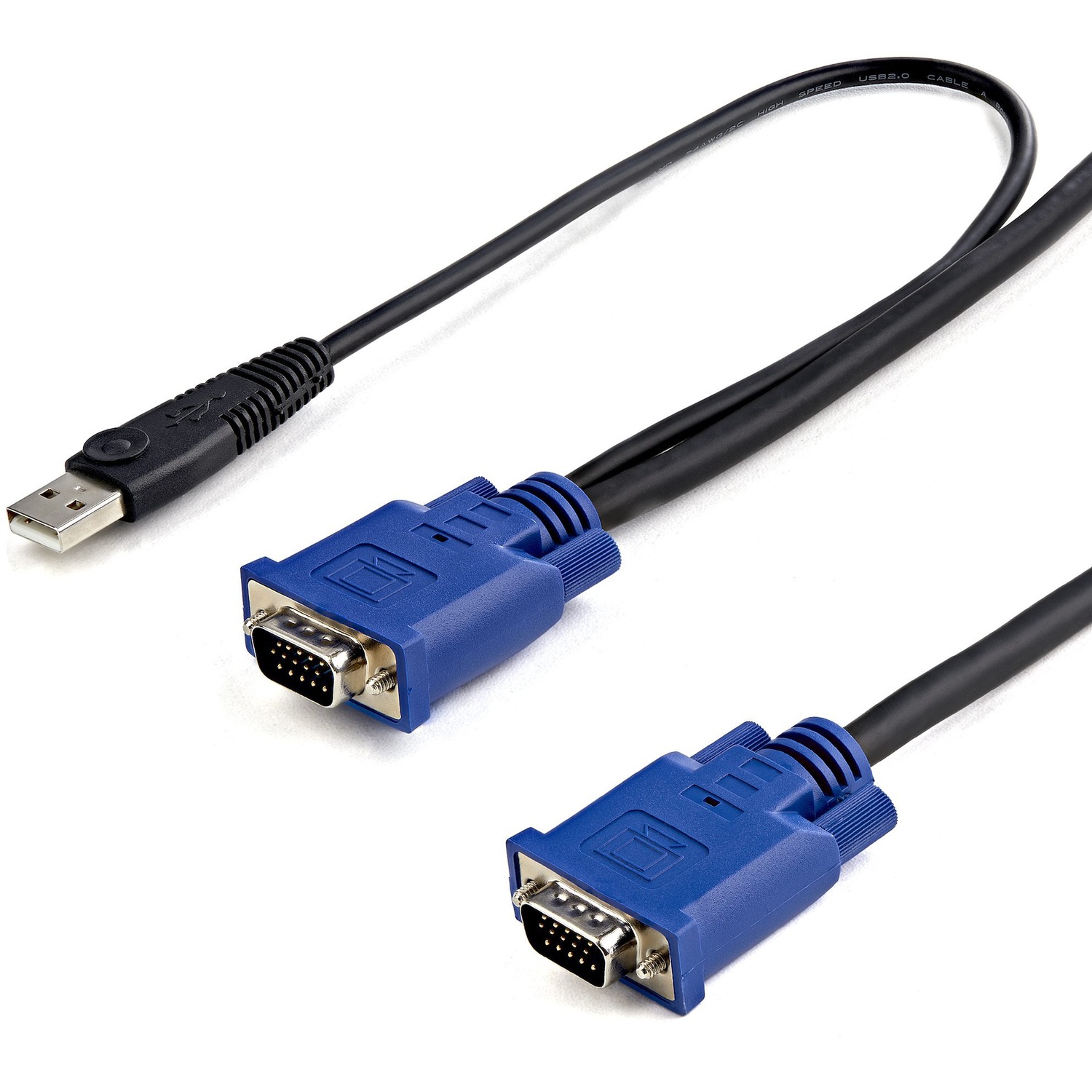 Connect VGA video and USB using a single thin KVM cable - kvm cable - usb kvm cable - kvm switch cable -vga kvm cable