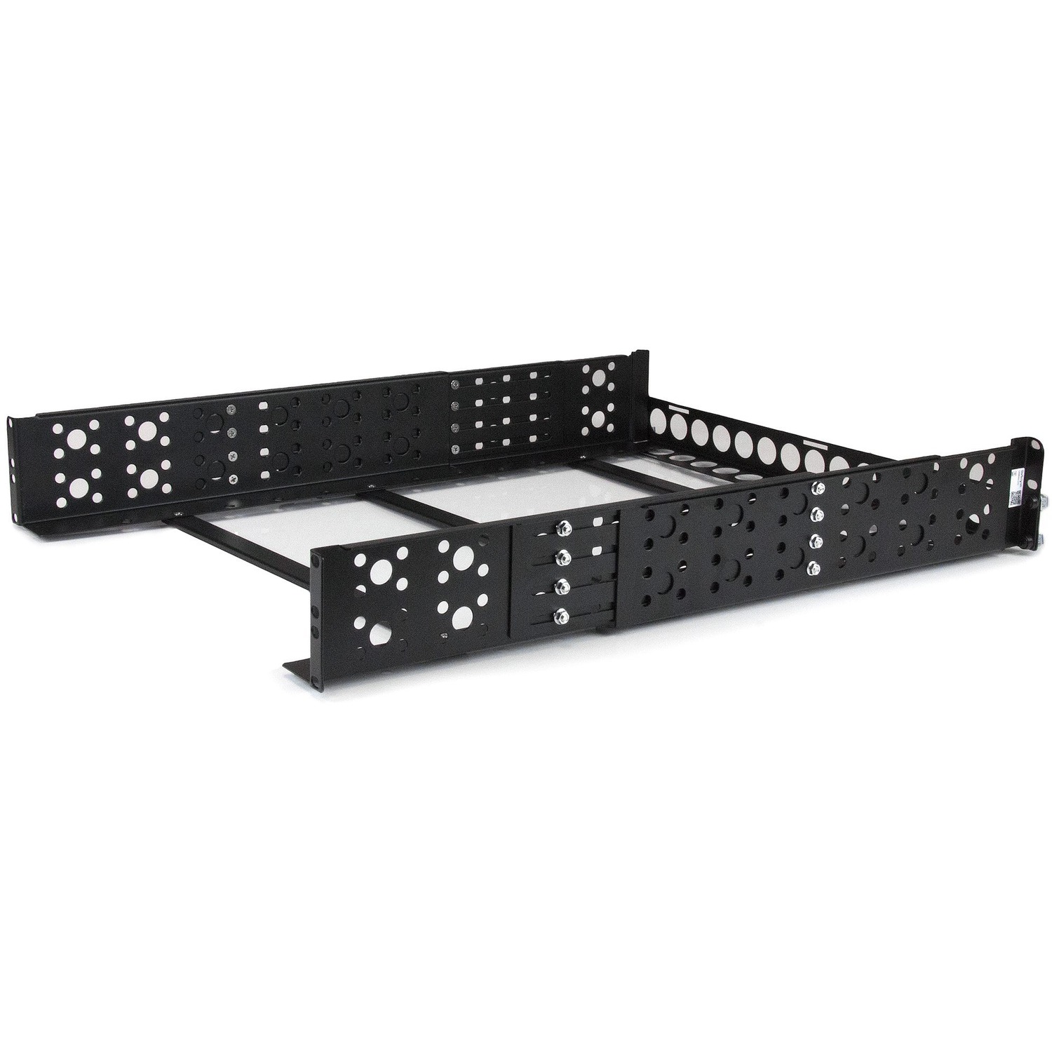 Mount 19" servers or networking hardware in any standard rack with these universal, adjustable depth 2U rack rails - server rack rails - rack mount rails - universal rack rails - universal rail kit - fast ethernet switch