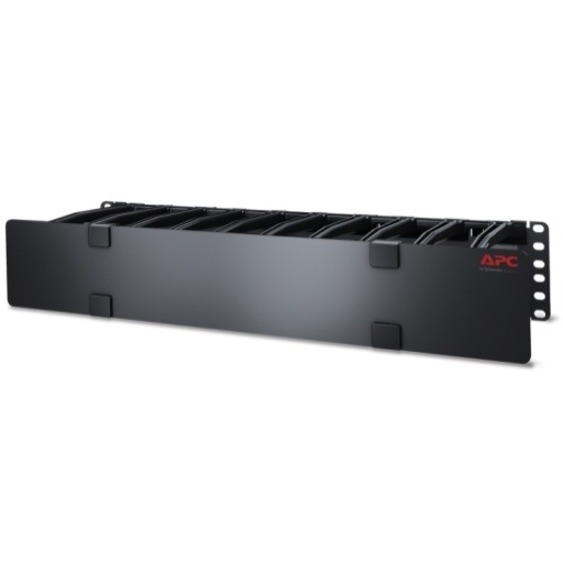 Cable Manager - Black - 2U Rack Height