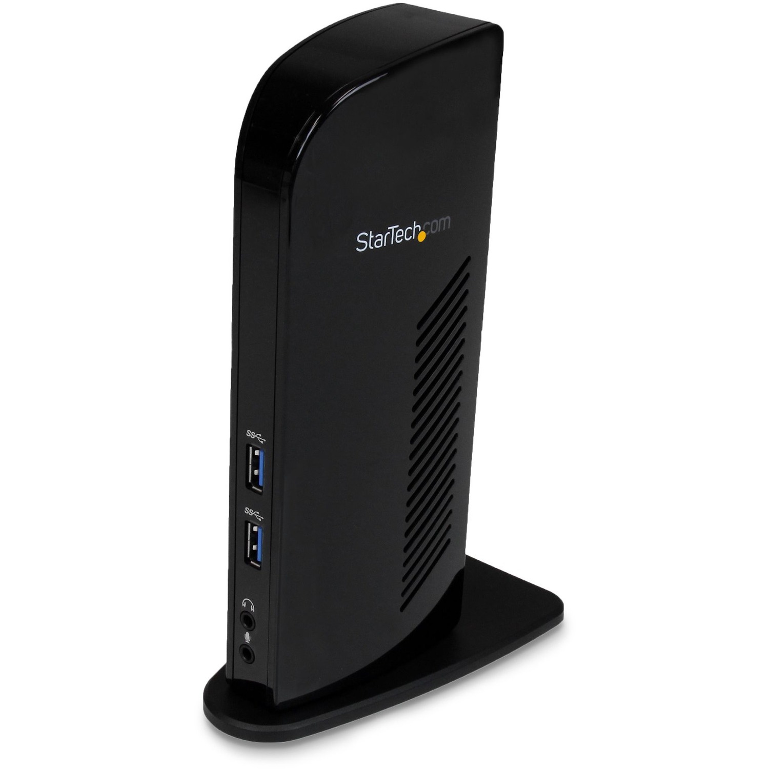 Dual Monitor Docking Station - HDMI and DVI Ports - USB-A Dock for PC and MacBook Laptops - Two USB 3.0 Ports - Four USB 2.0 Ports - Gigabit Ethernet - Headphone Jack - Microphone Jack